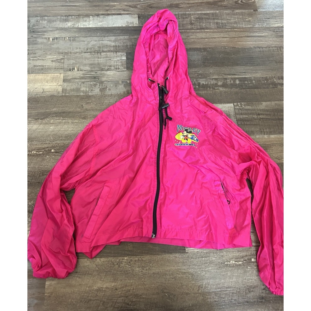Mickey Unlimited Disney Mickey Mouse Women's Pink Nylon 2pc Tracksuit L - Picture 2 of 4